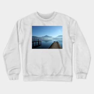 Morning fog at the Mondsee Crewneck Sweatshirt